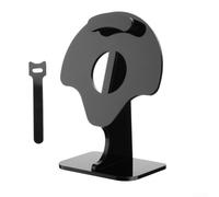 Moderno soporte de escritorio para auriculares de acrílico negro (negro) | Ajuste perfecto para Shokz, openrun, OpenFit, agarre seguro, evita caídas y protege tu equipo caro