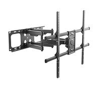 Moderno soporte de esquina para TV, soporte de pared giratorio resistente, movimiento completo ajustable para televisores de 50 a 75 pulgadas, soporte de pared universal para TV, soporta hasta 130