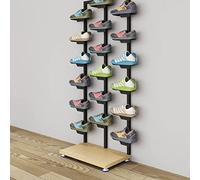 Moderno soporte de exhibición de zapatos de metal, elegante estante para zapatillas para boutique minorista, escaparate creativo de calzado, estantería de zapatos para tienda de ropa, uso comercial