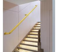 Moderno soporte de pared dorado de 1 m, 2 m, 3 m, 5 m, para interiores y exteriores, barandilla de escalera de hierro forjado (tamaño: 390 cm) - Mejora la decoración de tu hogar