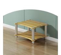 Moderno soporte HiFi de 3 niveles de madera Audio Video Media Storage Gabinete Heavy Duty Corner TV Stand elegante rack estéreo para cine en casa y nización de medios