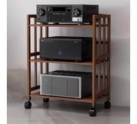 Moderno soporte multimedia AV con estantes de altura ajustable para juegos, soporte de esquina para TV, estante de CD para gabinete estéreo, estante de audio, torre de consola multimedia, estantería