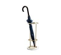 Moderno soporte para paraguas de interior con base de mármol para casa, oficina, hotel, entrada, redondo, metal, hierro, antioxidante, color dorado