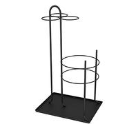 Moderno soporte para paraguas, estante de almacenamiento de hierro de secado rápido, diseño de valla alta, soporte de metal portátil para paraguas de mango largo y corto, elegante y funcional