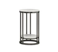 Moderno soporte para plantas de mármol de 2 niveles, soporte alto de metal para macetas de interior para sala de estar y balcón, estante vertical con pedestal para plantas de interior, decoración