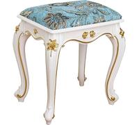 Moderno taburete de tocador pintado en oro, silla de maquillaje tapizada sin respaldo, diseño simple, patas de soporte de PVC, ideal para decoración de sala de maquillaje y baño