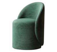 Moderno taburete giratorio de 360° con respaldo - Sillón cilíndrico tapizado para dormitorios, vestidores y salones - Comodidad elegante y diseño versátil