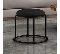 Moderno taburete otomano tapizado de terciopelo para maquillaje, tocador, elegante silla de metal con patas de metal, perfecta para decoración de sala de estar y dormitorio, opción de asiento de felpa