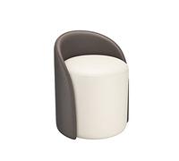 Moderno taburete redondo Boucle para sala de estar, dormitorio o vestidor, elegante taburete de tocador para mayor comodidad y apoyo