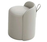 Moderno taburete redondo para inodoro con respaldo curvado, reposapiés giratorio, asiento acolchado suave para dormitorio, sala de estar, dormitorio