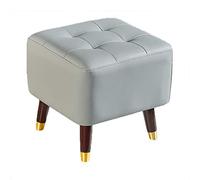 Moderno taburete reposapiés de piel sintética, otomano rectangular de 16 pulgadas para debajo del escritorio, sala de estar, dormitorio, mesa de centro, elegante reposapiés pequeño para mayor