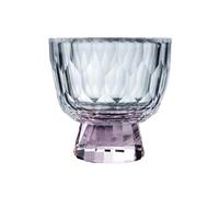 Moderno Tazas pequeñas de cristal transparente con base colorida, vasos chupito relieve diamante for degustación té, 50 ml (1,7 oz) Fiestas(Pink)