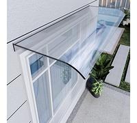 Moderno toldo curvado para patio, protección UV, refugio de lluvia, elegante parasol para terraza, 40 x 360 cm, diseño resistente a la intemperie