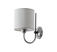 Moderno Wandleuchte Reka Tela Pantalla Gris Cromo E27 Aplique Pasillo dormitorio