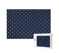 Moderno y Elegante Azul Marino con Lunares Dorados,Rompecabezas de Madera de 300 Piezas, Juego Familiar, Rompecabezas para Adultos, Adolescentes, decoración del hogar