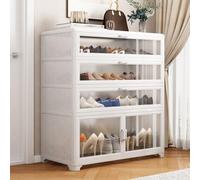 Moderno zapatero con puerta magnética, elegante organizador de almacenamiento de pasillo con estantes para sala de estar, dormitorio y oficina en casa, estante para zapatos que ahorra espacio para