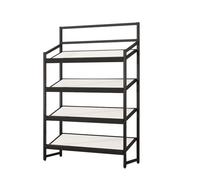 Moderno zapatero de metal, ahorro de espacio, almacenamiento vertical para tenis y accesorios, ideal para organizar armarios y pasillos