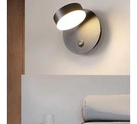 Modernos apliques de pared, lámpara moderna de pared de pared LED 360 ° de 360 ° de pared interior con luces de pared de interruptor de encendido/apagado 6 W Luces de lectura de 6000K/4000K/6000K
