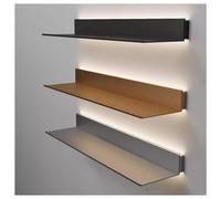 Modernos estantes flotantes LED creativos de hierro para el hogar, solución de almacenamiento elegante, perfecta para sala de estar y dormitorio, decoración única de estantería.