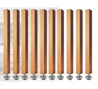 Modernos paneles decorativos de listones de madera para sala de estar, juego de 10 piezas, divisor de habitación de suelo a techo, 2,4 m de alto, división de pared para oficina, escalera, loft y