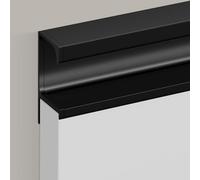 Modernos tiradores de borde de aluminio para cocina, oficina y dormitorio, tiradores ocultos de perfil G, fáciles de cortar, 1450 mm de longitud, elegantes herrajes negros para gabinetes