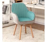 ModernVelvet - Silla de oficina cómoda y acolchada, silla de comedor giratoria con base de madera, asiento de escritorio, sin ruedas, ideal para el hogar y la oficina (41 unidades)