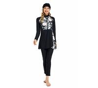 Modest Swimsuit for Women Plus Size Bukini For Girls Full Coverage Bathing Suit Swimming Costume(3XL,J9)