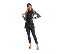 Modest Swimsuit for Women Plus Size Bukini For Girls Full Coverage Bathing Suit Swimming Costume(XXL,J2)