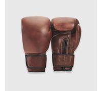 MODEST VINTAGE PLAYER LTD Guantes de boxeo de cuero marrón, hechos a mano, estilo vintage, acolchado de triple capa (16 onzas, L/XL)