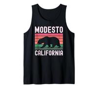Modesto, California 209, Valle Central, Norcal City, Cali Bear Camiseta sin Mangas