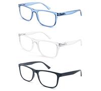 MODFANS Un Pack de 3 Gafas de Lectura para Hombres/Mujeres - Lente Clara,Vision Clara - Moda,Practicas,Ligeras,Comodas,Colores Mezclados