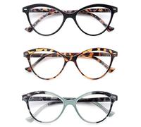MODFANS Un Pack de 3 Gafas de Lectura para Mujeres - Lente Clara,Vision Clara - Moda Practicas Ligeras Comodas,Colores Mezclados