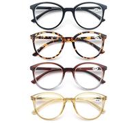 MODFANS Un Pack de 4 Gafas de Lectura 1.5 /Gafas para Presbicia para Hombres y Mujeres,Buena Vision Ligeras Comodas,Vista de Cerca/Vista Cansada
