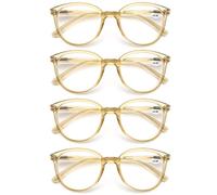 MODFANS Un Pack de 4 Gafas de Lectura/Gafas para Presbicia para Hombres y Mujeres,Buena Vision Ligeras Comodas,Vista de Cerca/Vista Cansada