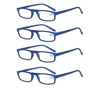 MODFANS Un Pack de Cuatro Gafas de Lectura 2.5 para Hombres/Mujeres - Lente Clara,Vision Clara - Moda,Practicas,Ligeras,Comodas,Colores Azul