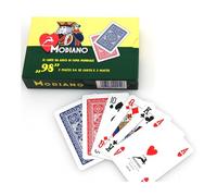 Modiano 98 Juego de 2 Barajas Poker Rojo Azul Fondo Poker Tamaño Hecho en Italia