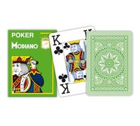 Modiano de Texas Poker 4 Jumbo Verde Claro de discusión - Tarjetas de Texas Poker