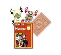 Modiano Póker Juego Baraja de Cartas Marrón 4 Jumbo Grande Índice Italy Plástico