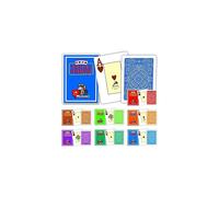 Modiano Poker Texas Hold'em Poker: cartas 100 % de plástico, 2 palos/esquina de caracteres en el índice jumbo