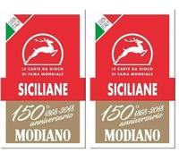 Modiano Tarjetas de Juego Siciliane Rojo Aniversario de los 150 años (Paquete de 2)