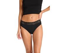 Modibodi Ropa interior de época sensual de cintura alta, a prueba de fugas, súper absorción durante la noche, 40 ml, Negro, 16 Plus