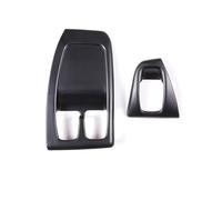 Modificación del coche Compatible con Benz para Smart 451 para Forfour 2010 2011 2012 2013 2014 2015 Adhesivo decorativo marco botón elevalunas coche(Black1)