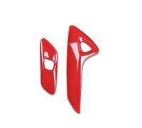 Modificación del coche Compatible con Chevrolet para Corvette C7 2014 2015 2016 2017 2018 2019 Embellecedor marco para interruptor puerta interior coche pegatinas(Red)