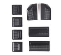 Modificación del coche Compatible con Jaguar F-TYPE 2013-2024 control central aire acondicionado botón interruptor cubierta pegatina decorativa accesorios para coche(Black)