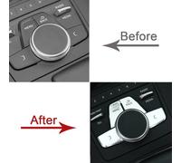 Modificación del coche Compatible Con Para A4 B9 2017 2018 2019 Panel De Control Multimedia Del Coche Adhesivo De Cubierta Interior Accesorios Interiores De Automóviles(Silver)