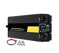 modificada Inversor Corriente 4000W 5000W 6000W DC 12V 24V 48V A AC 220V 50Hz 60Hz Inversor Onda Sinusoidal para Pura Convertidor Energía Portátil(4000W (Rated 2000W),12V (10V-15V),220V 50Hz)