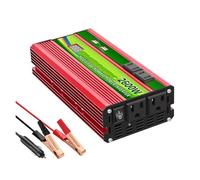 modificada Inversor Corriente Inversor Universal AC 110v DC 12v 24v 1600W 2600W 3000W Convertidor Potencia Máxima Cargador Automático Portátil Uni Internacional Mejorada(12V24V 2600W110V60HZ)