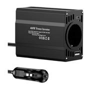 modificada Inversor Corriente Inversor Voltaje Energía Solar Coche, Convertidor Portátil 400W/500W/1500W DC12V A AC 220-240V 50HZ Type-C USB Y Enchufes UE(400W50HZ-black)