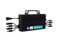 modificada Inversor Corriente Microinversor Solar 2250W WLAN Y Bluetooth, Resistente Al Agua IP67, 60V 230V con Cable De CA 5m para Energía Balcón