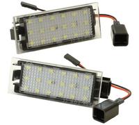 Modifycar Luces de matricula LED compatible con RENAULT TRAFIC III + TWINGO + TWIZY | Desde 2012+ | Canbus smd plafon Luz de Matricula blanca